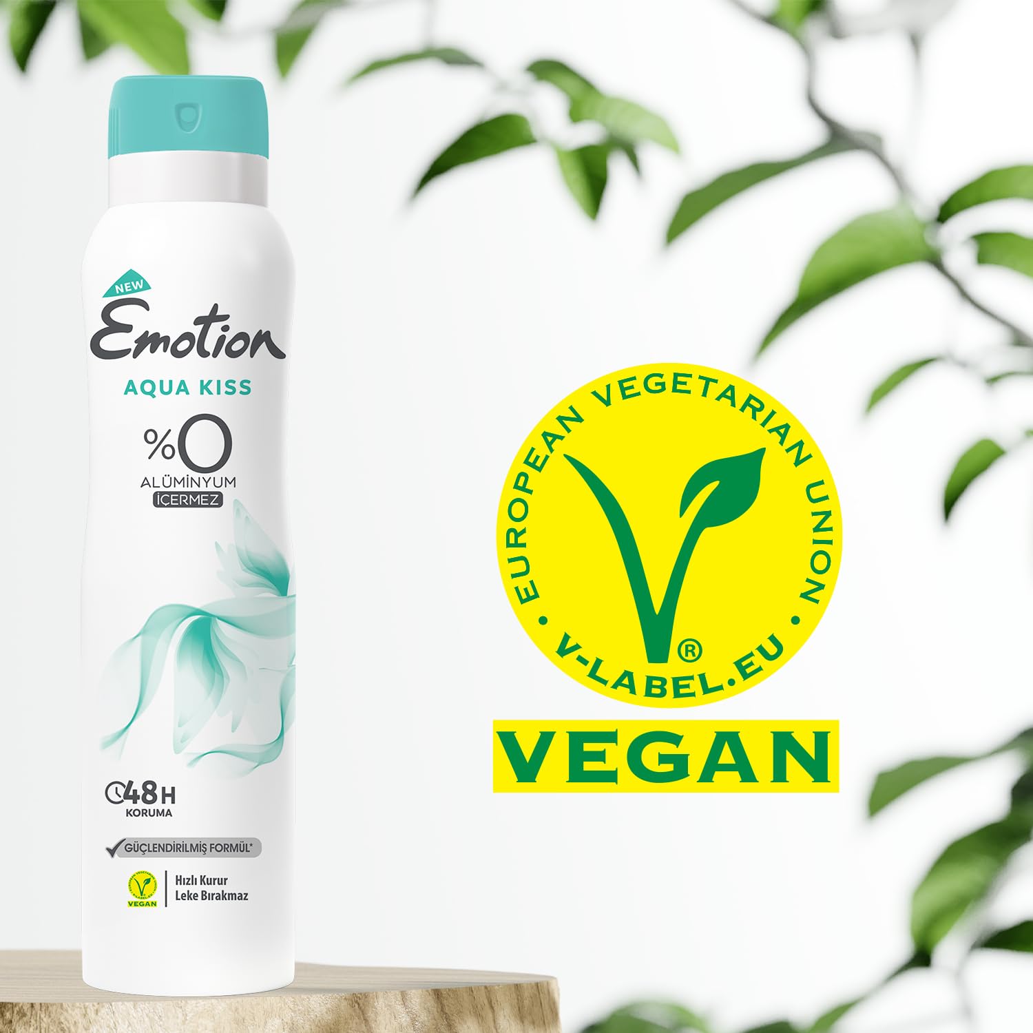 Emotion Aqua Kiss Kadın Vegan Deodorant 3X150 Ml Hızlı Kurur Leke Bırakmaz