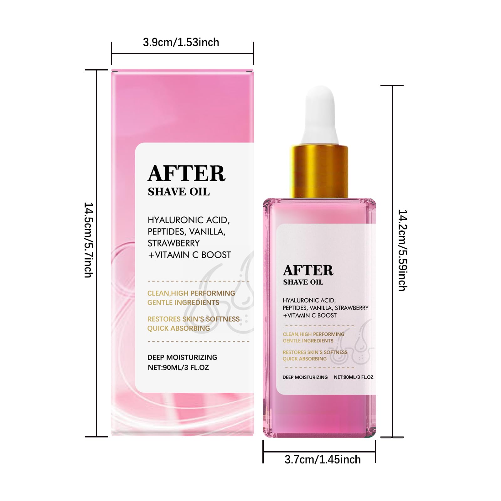 Aceite Post-Afeitado De Fresa Y Vainilla Para Mujeres - 2 Unidades - Hidratante Y Calmante, Previene Vellos Encarnados Y Irritación, Extractos Naturales Para Una Piel Suave Y Sin Rojeces