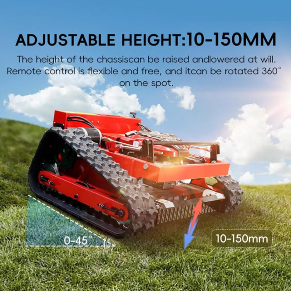 Tondeuse robot 7,5 CV, largeur de tonte de 550 mm, prend en charge des pentes de 45°, alimentation essence 4 temps, télé — vue 3