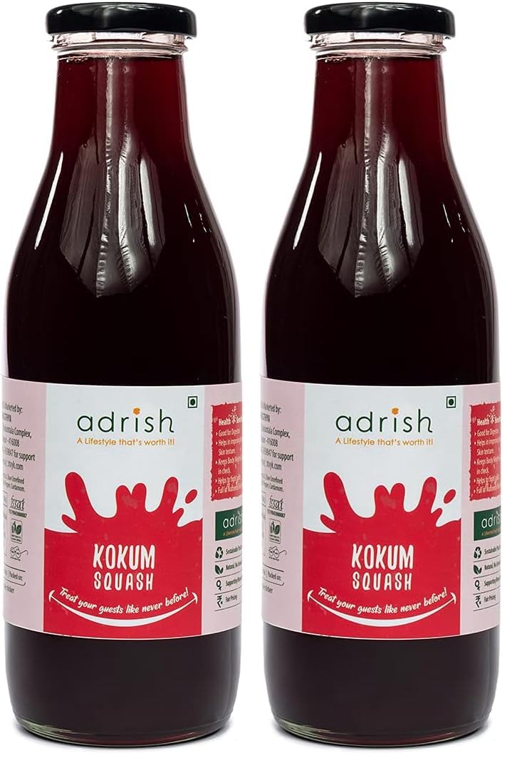 Adrish Zerowaste Organic Kokum Squash (500ml) - No Preservatives and Additives-Free | Healthy Squash | Kokum Concentrate| Natural Ingredients | All Natural & Refreshing Drink | Made with Raw Khandsari-picture-17