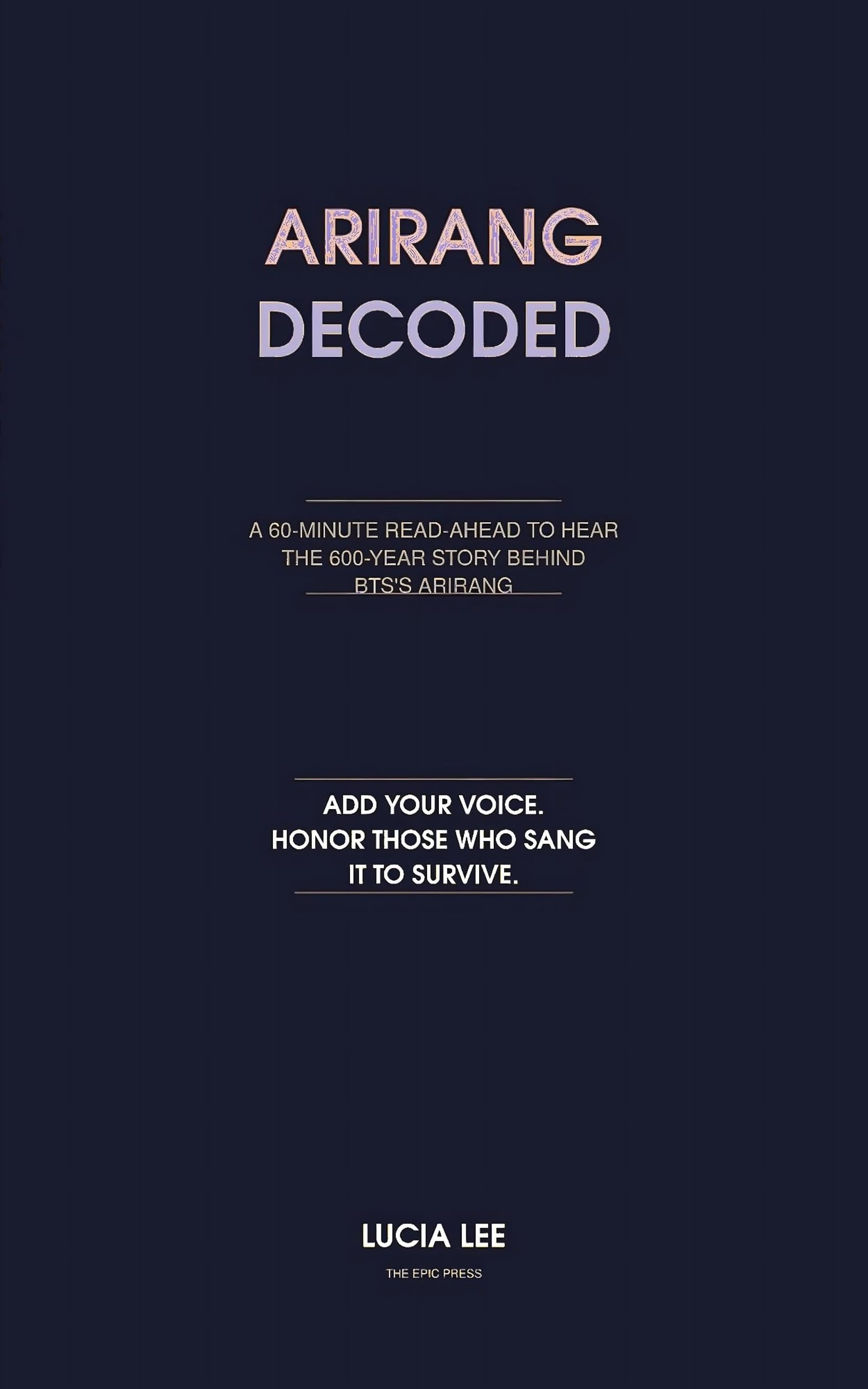 Livre BTS Arirang Decoded a lire avant le concert pour comprendre le folklore coreen