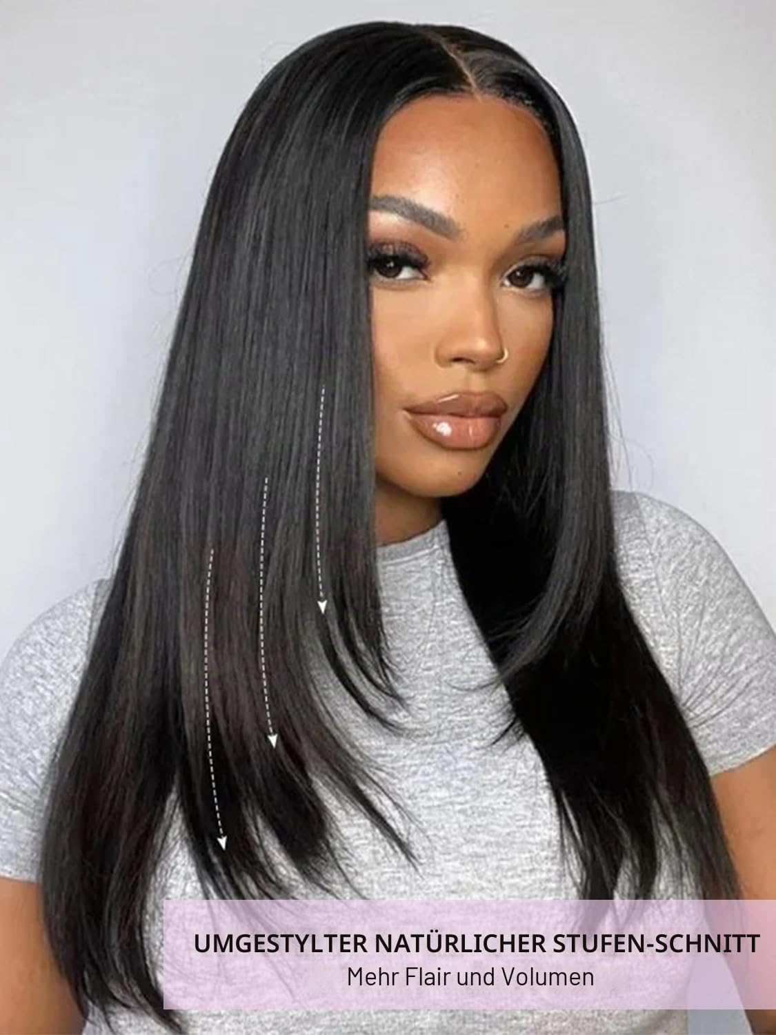 Eool 200% Straight 9X6 Drawstring Glueless Human Hair Wig Pre Cut for Daily | 12A Real Human Hair Wigs Perücke Damen Echthaar Wear And Go HD Lace Front Wig for Women No Glue Pre Plucked 28 Zoll 71cm