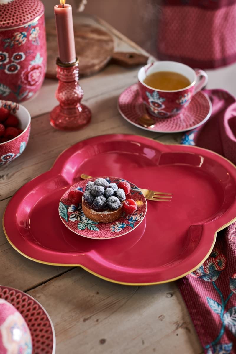 Pip Studio 51020161 Flower Festival Teeset Large Dark pink Set3