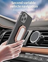 Vista 4 de Soporte de anillo para teléfono, soporte plegable para teléfono celular, rotación de 360°, soporte de agarre de anillo de metal para montaje plateado