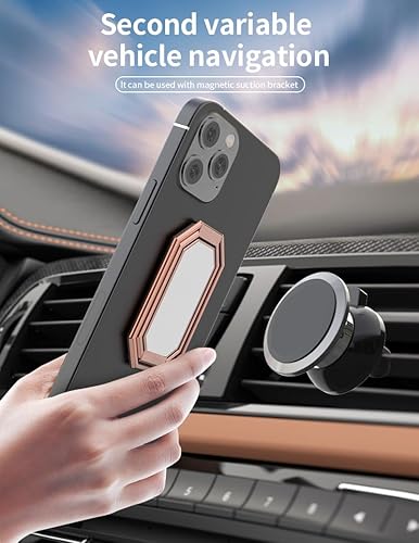 Miniatura 8 de Soporte de anillo para teléfono, soporte plegable para teléfono celular, rotación de 360, soporte de agarre de anillo de metal para montaje