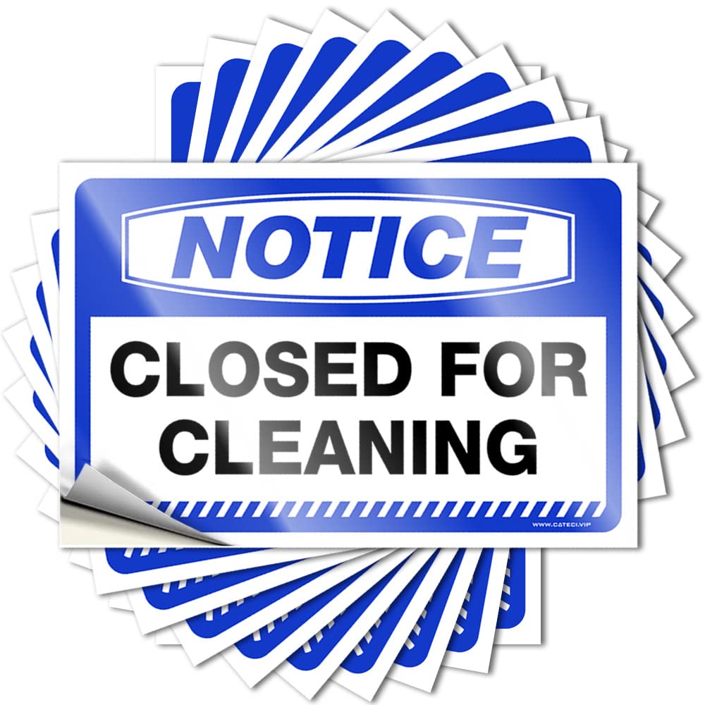 Mechanic Stickers Notice Closed for Cleaning Stickers 10 Pcs Car Sticker Sticker Decals for Cars(6X9CM)