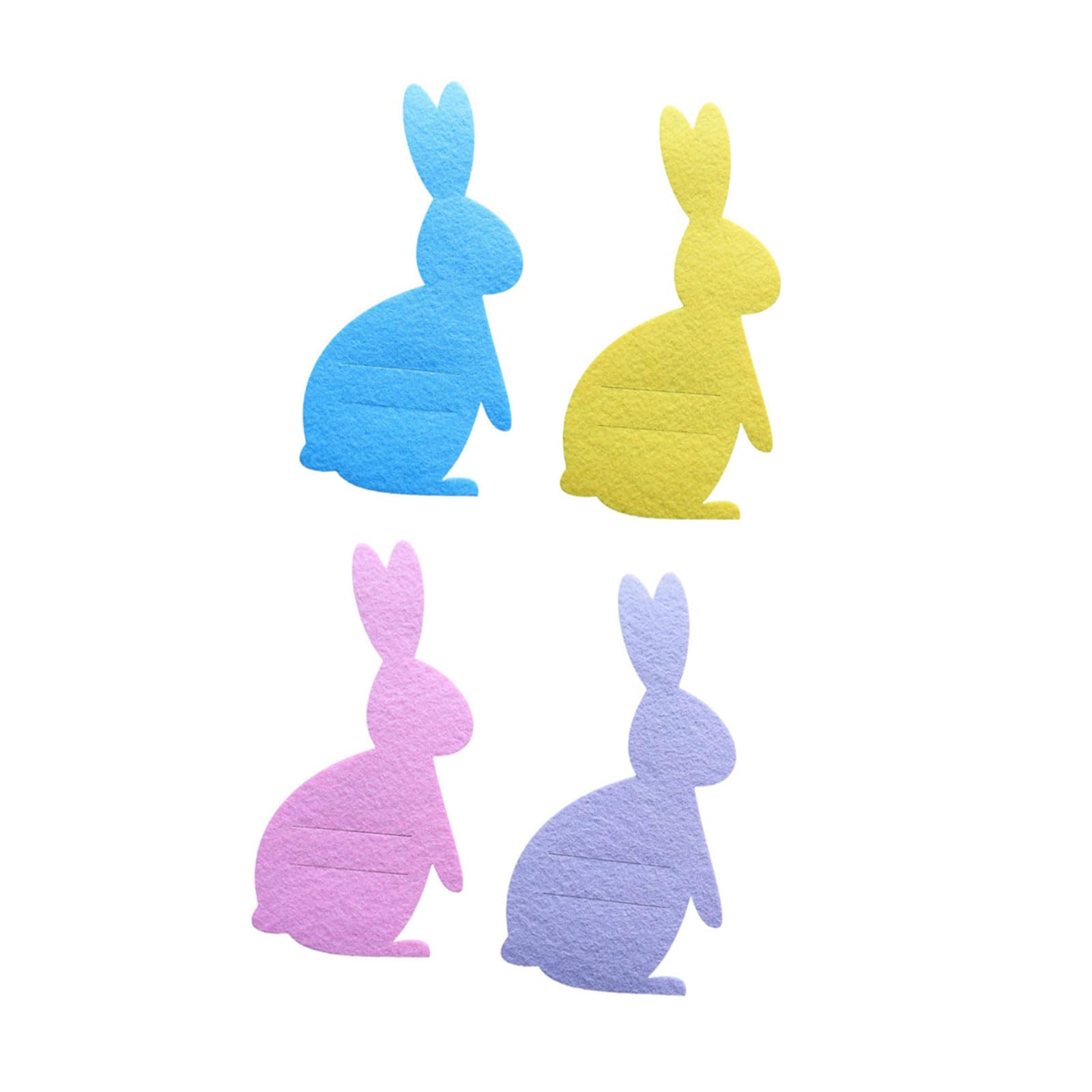 Elnwnnkc Of 4 Easters Themed Cutlery Pouches Easters Rabbits Cutlery Holders Cloth Flatware Bags for Holiday Celebrations Festival Utensil Sleeve