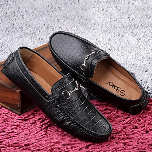 Image of Men's Synthetic Leather Material Casual Driving Loafer Buckle Shoes