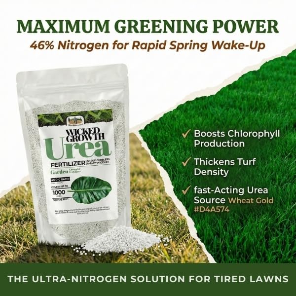 Old Cobblers Farm™ Wicked Growth High-Efficiency 46-0-0 Fertilizer - Urea - Fast-Acting Nitrogen Source for Lush Growth in Gardens & Farms -Soluble (5 lbs | 10 lbs | 15 lbs | 20 lbs) (20lbs)