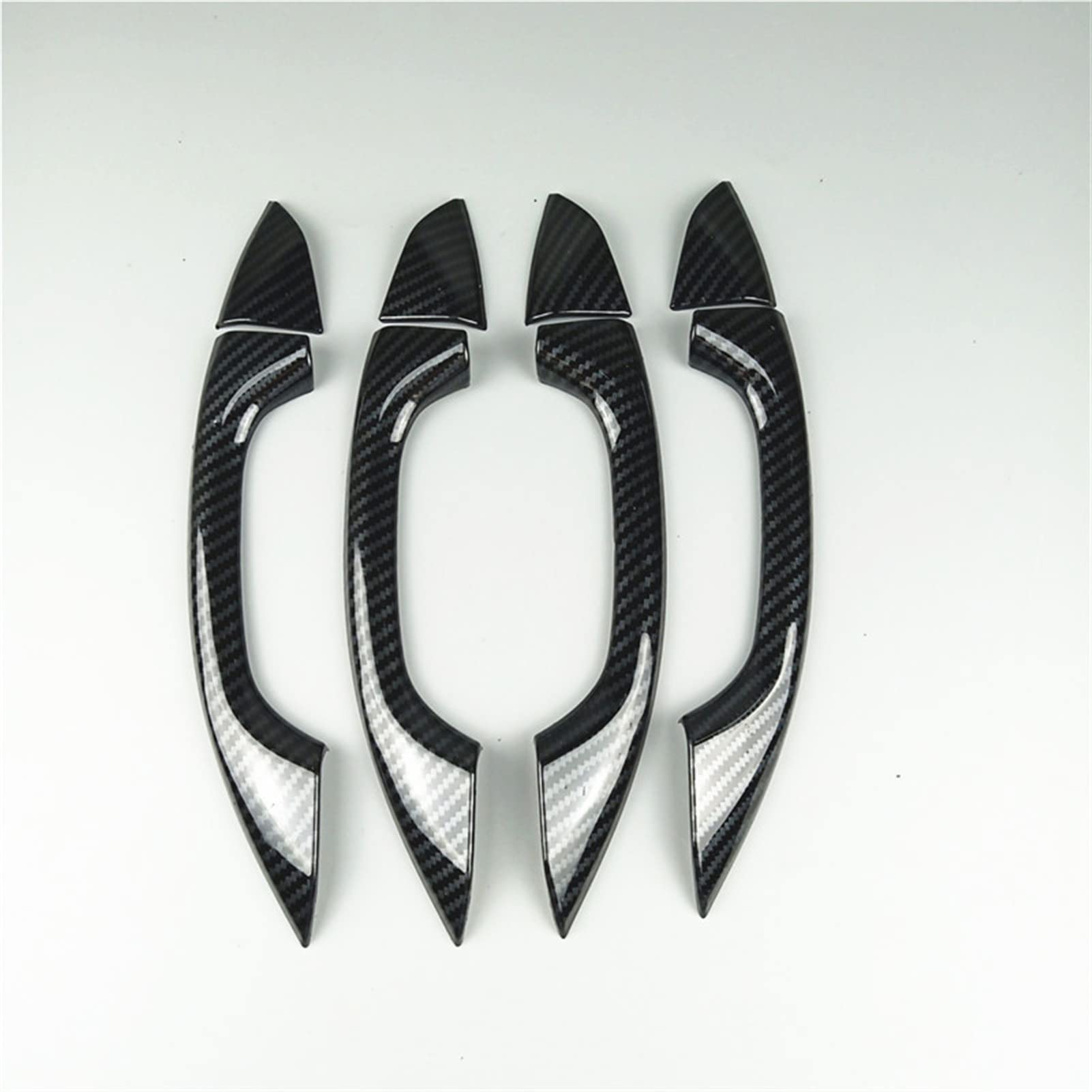 Fahbstr 1 Car Inner Handle For A6 C8 2019 Carbon Fiber Color Exterior Door Handle Sequins Decoration Cover Stickers Trim(1)