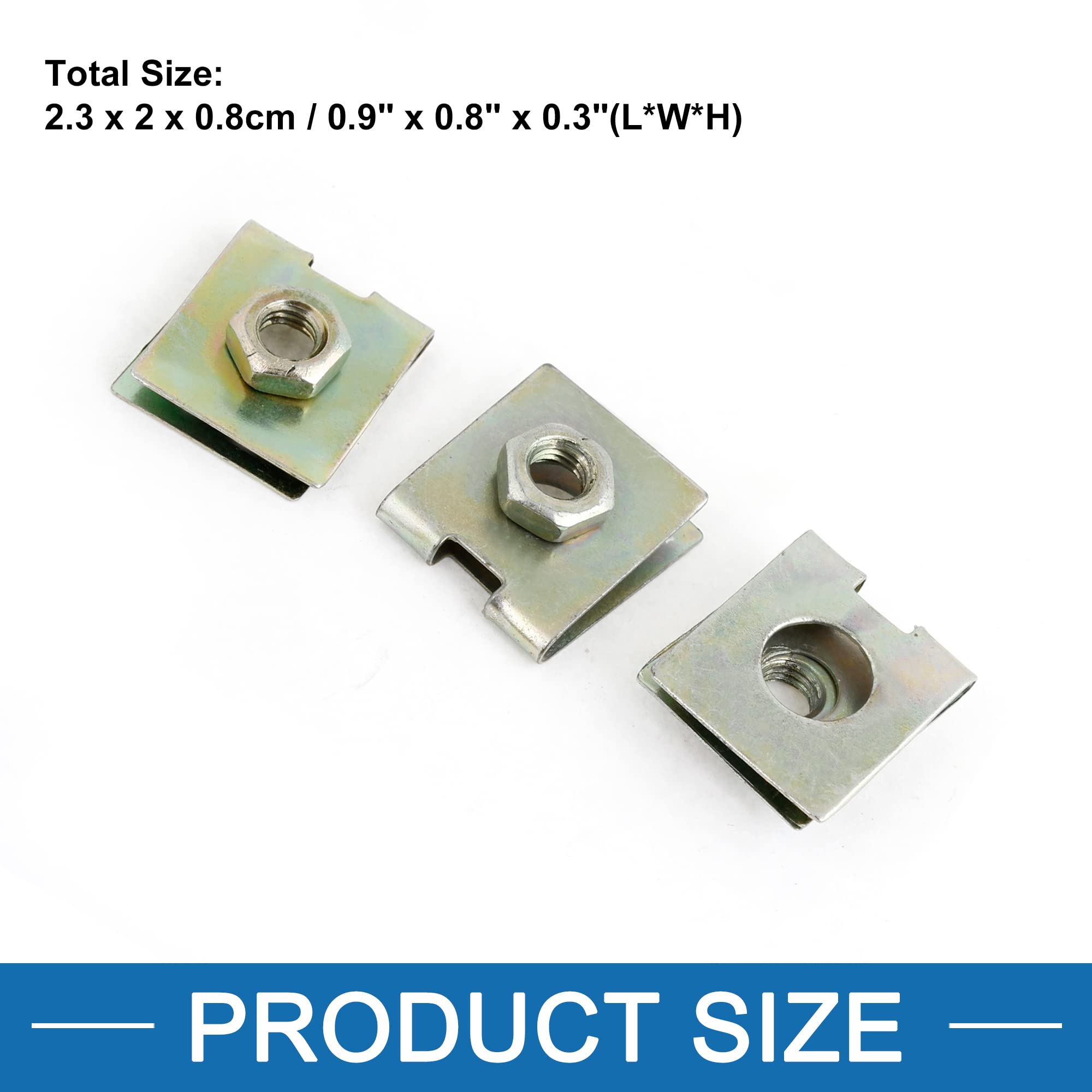 Dadi A U In Metallo M6 E M8 - 20 Pezzi Per Fissaggio Pannelli E Elettrodomestici - Foto 2