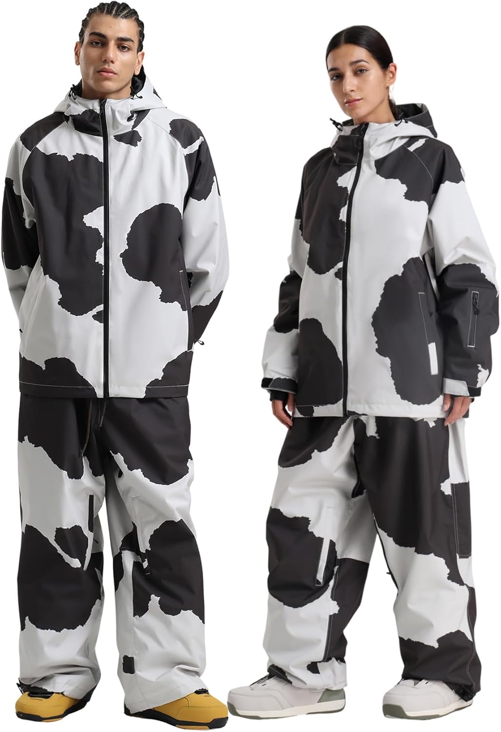 GSOU SNOW Mens Ski Jacket Baggy Snowboard Jacket Womens Insulated Snow Jacket Waterproof Windproof Loose Ski Coat for Skiing - Image 2