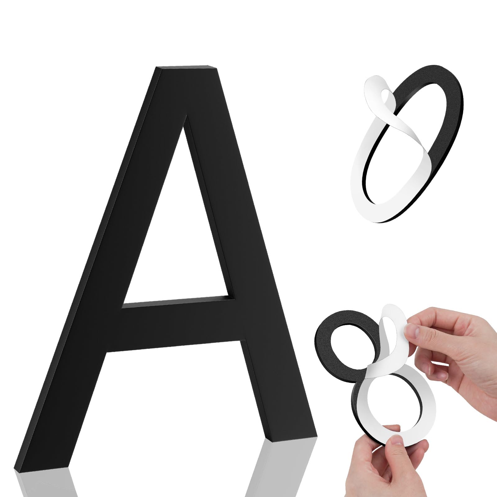 6 Inch House Numbers, Self-adhesive for Outside Mailbox House Number (A)