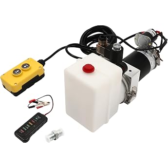 Hydraulic Pump Hydraulic Power Pack 12 V 1.5 L Hydraulic Pump 2850 rpm 18 Mpa Hydraulic Power Pack Tank Hand Pump Hydraulic Unit for Dump Trailers Car Taillifts