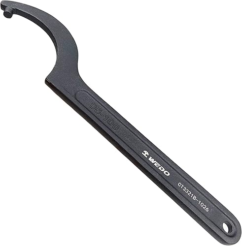 WEDO Llave de gancho jumbo con pasador, herramientas de llave de gancho, llave en forma de C, forjada a presión única y duradera, altamente