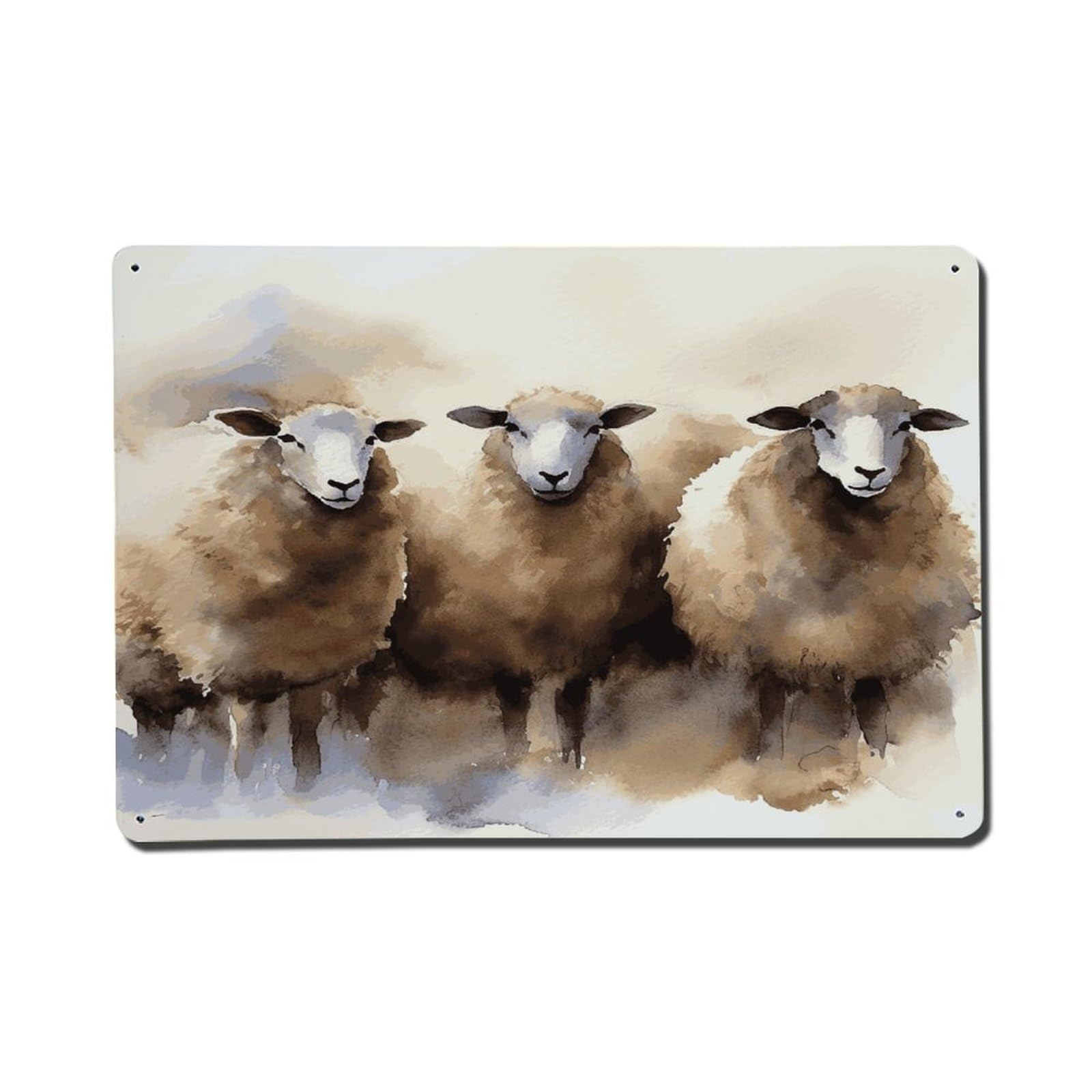 Adfgyerh Style Sheeps Watercolor Metal Signs Funny, Aluminum Tin Sign Indoor Outdoor Decor, Vintage Signs For Home Office Kitchen Bar Cafe Garden Farmhouse Wall Decor