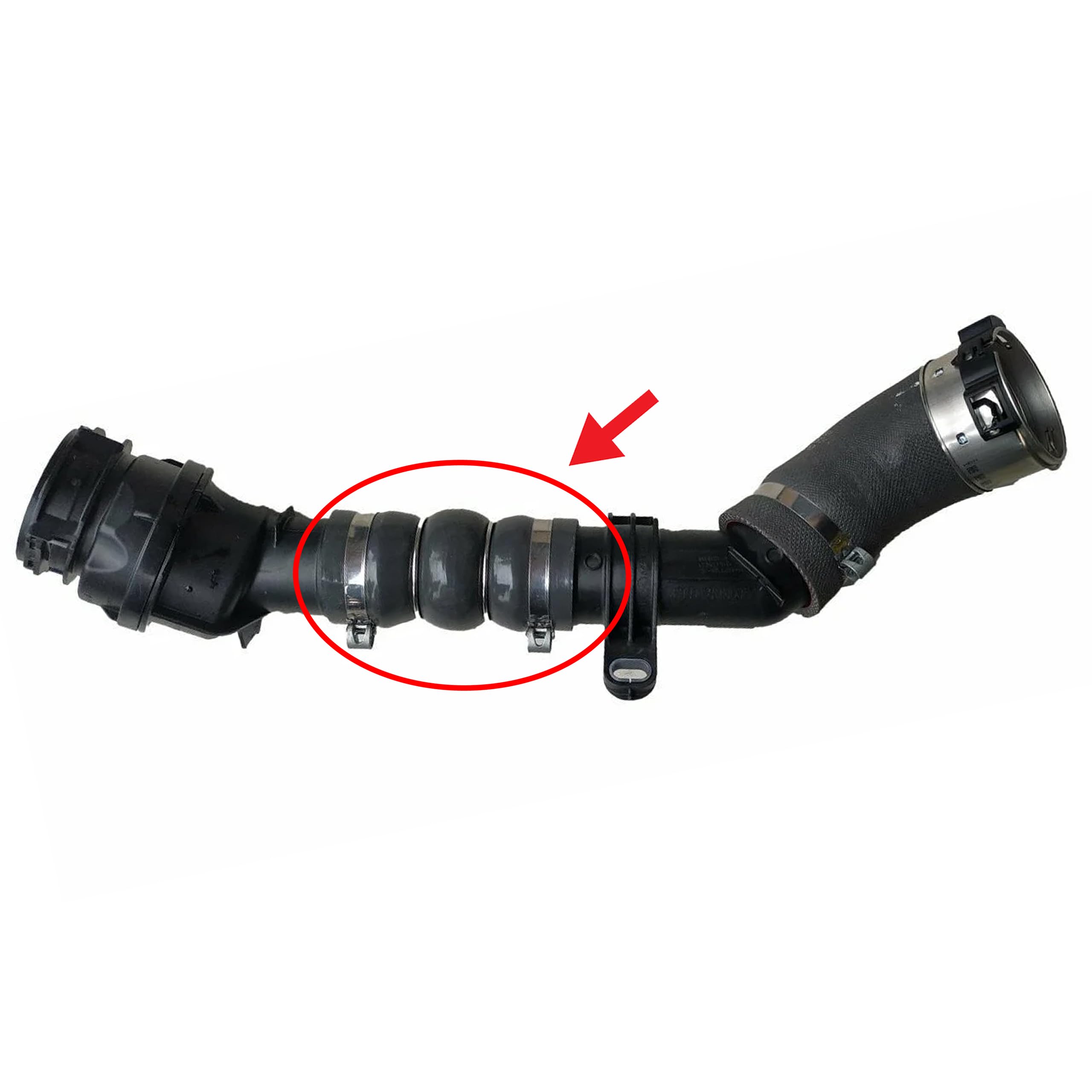 INLY Tuyau d'admission pour refroidisseur d'air turbo compatible avec Kangoo Megane Clio Captur Dokker Duster Lodgy Sandero A180 B180 1.5 DCi 144607512R A6080900400 1085617S01
