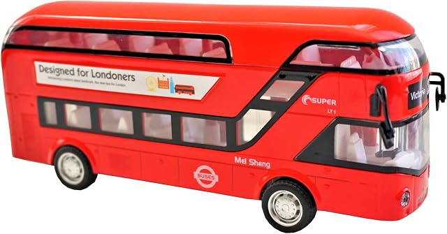 SP London Double Decker Red Pull Back & Go Action Diecast Routemaster Bus