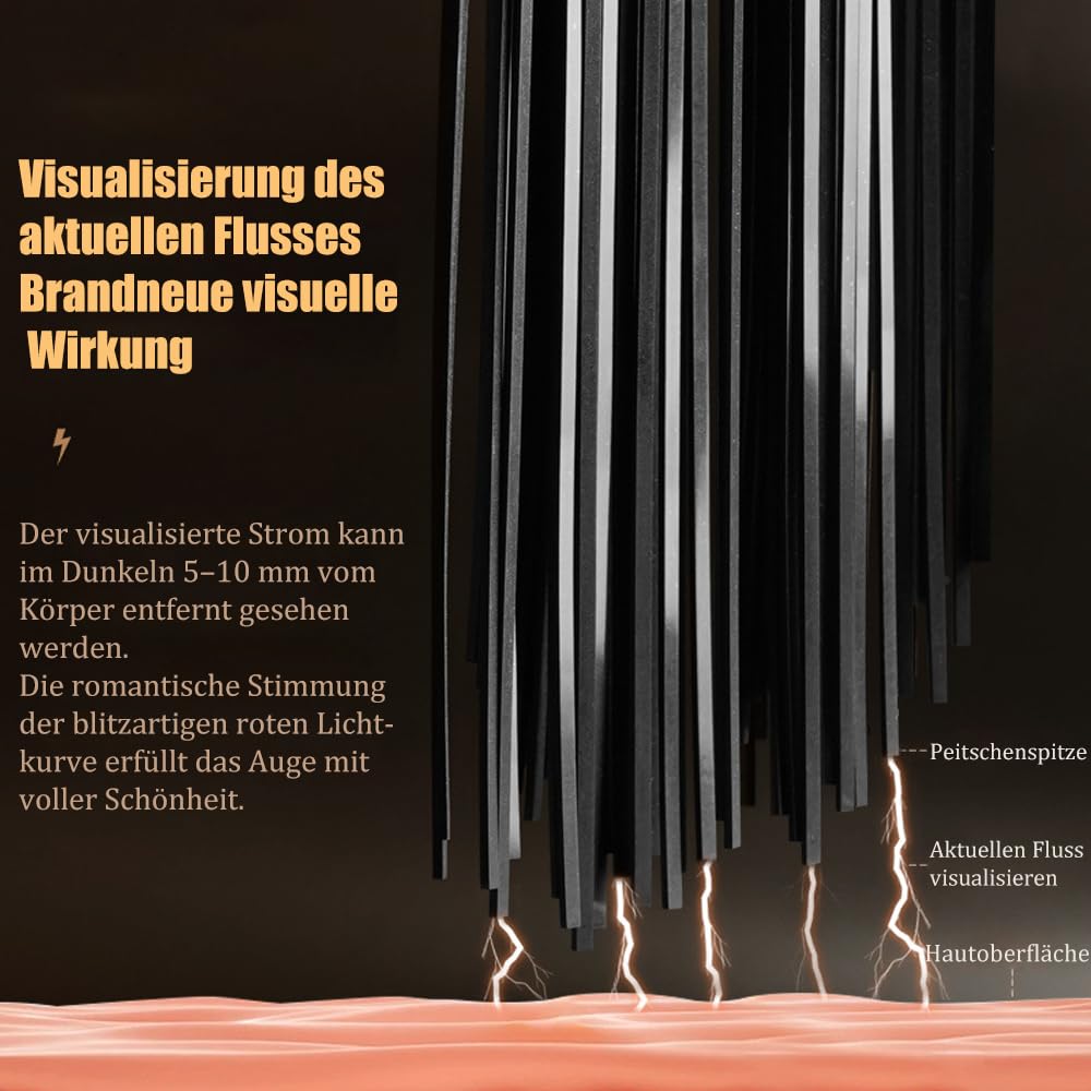 Elektroschock-Stab Sexuelle Elektrostimulation Elektropeitsche mit 5 Intensität, SM Foltergerät Massagestab Stimulator E-stim Erotik Sexspielzeug für Männe Frau Paar