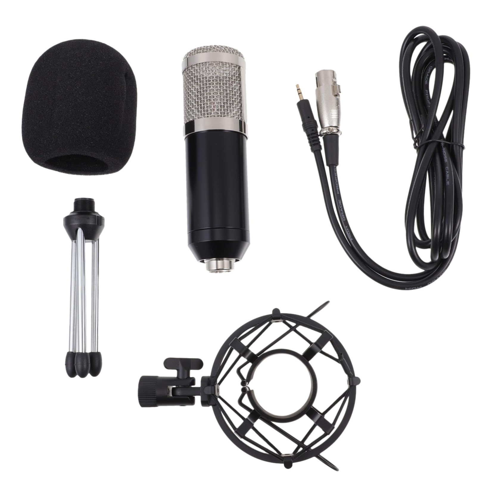 Mipcase Microfono Condensatore per Trasmissione in Diretta Set di Microfoni Durevoli e Versatili Adatto per Uso Domestico Karaoke e Conferenze Colore Casuale