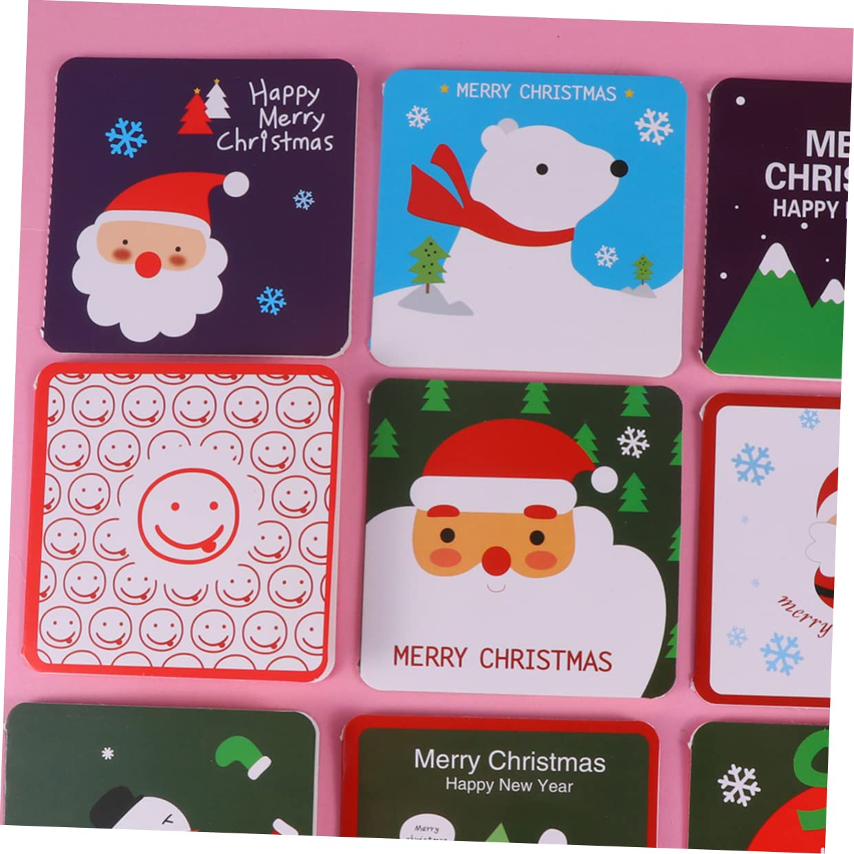 NUOBESTY 144stücke Kleine Weihnachtskarten Bemalte Segenswünsche Kreative Festtagsgrüße als Geschenk oder Grußkarte Geeignet für Familie und Freunde