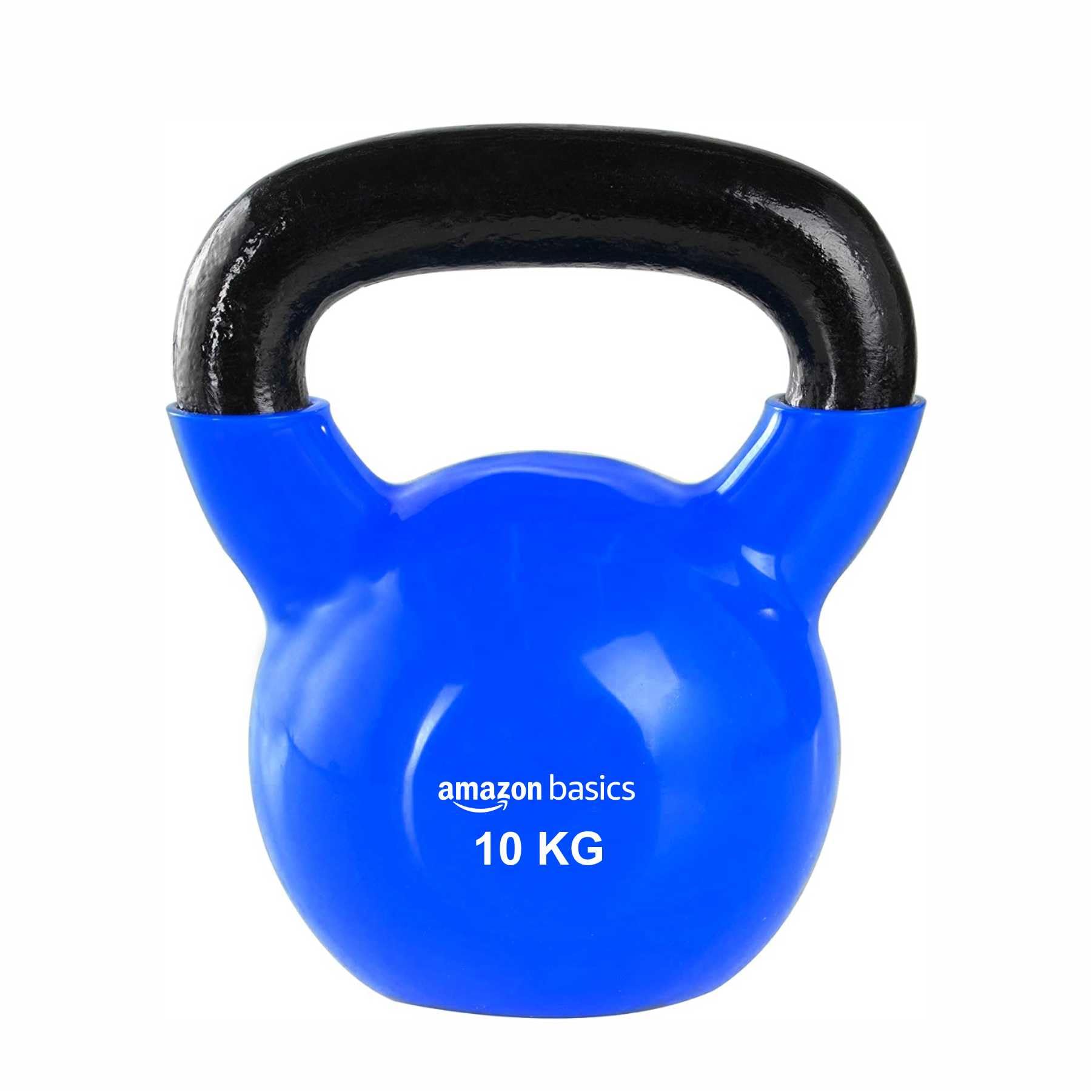 Amazonbasics Vinyl Coated Solid Kettlebell for Gym Exercises, 10 kg (Blue)-image-38