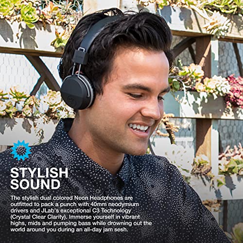 JLab Neon Folding On-Ear Headphones NEONHP-BLK-BOX の商品画像 2