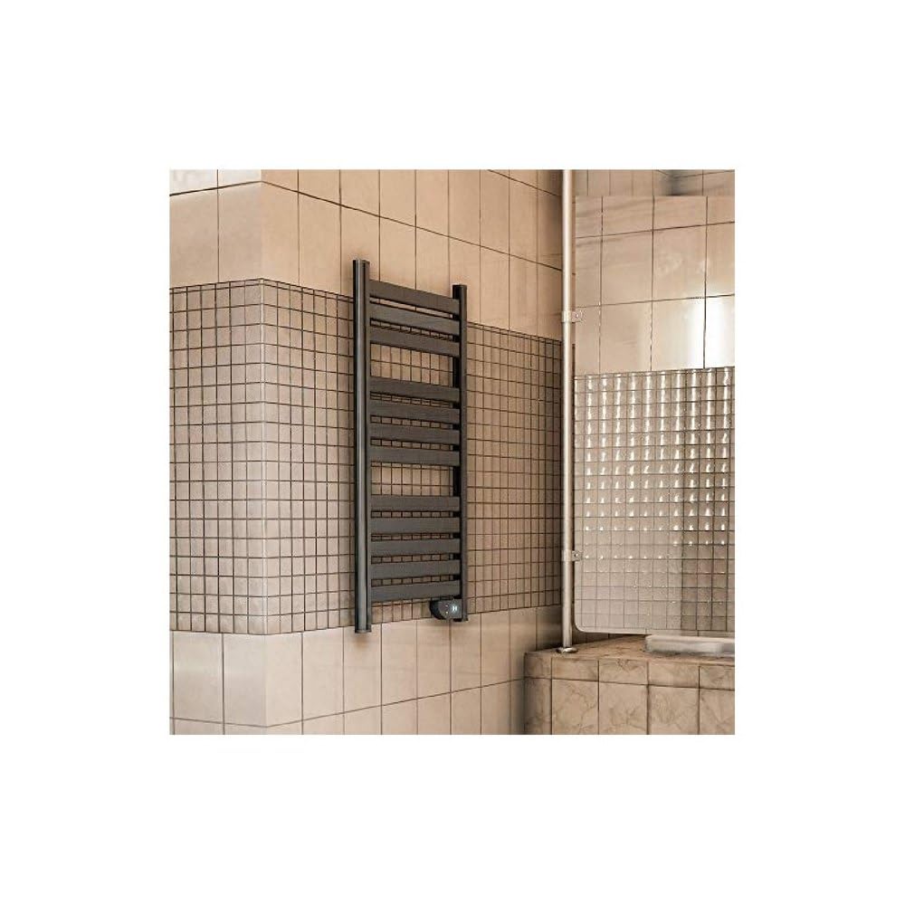 Cecotec Scaldasalviette riscaldato a risparmio energetico 9050 Asciugamano doppio in acciaio inox 500 W, IP24 2 modalità, timer, display LED, design moderno, kit di installazione