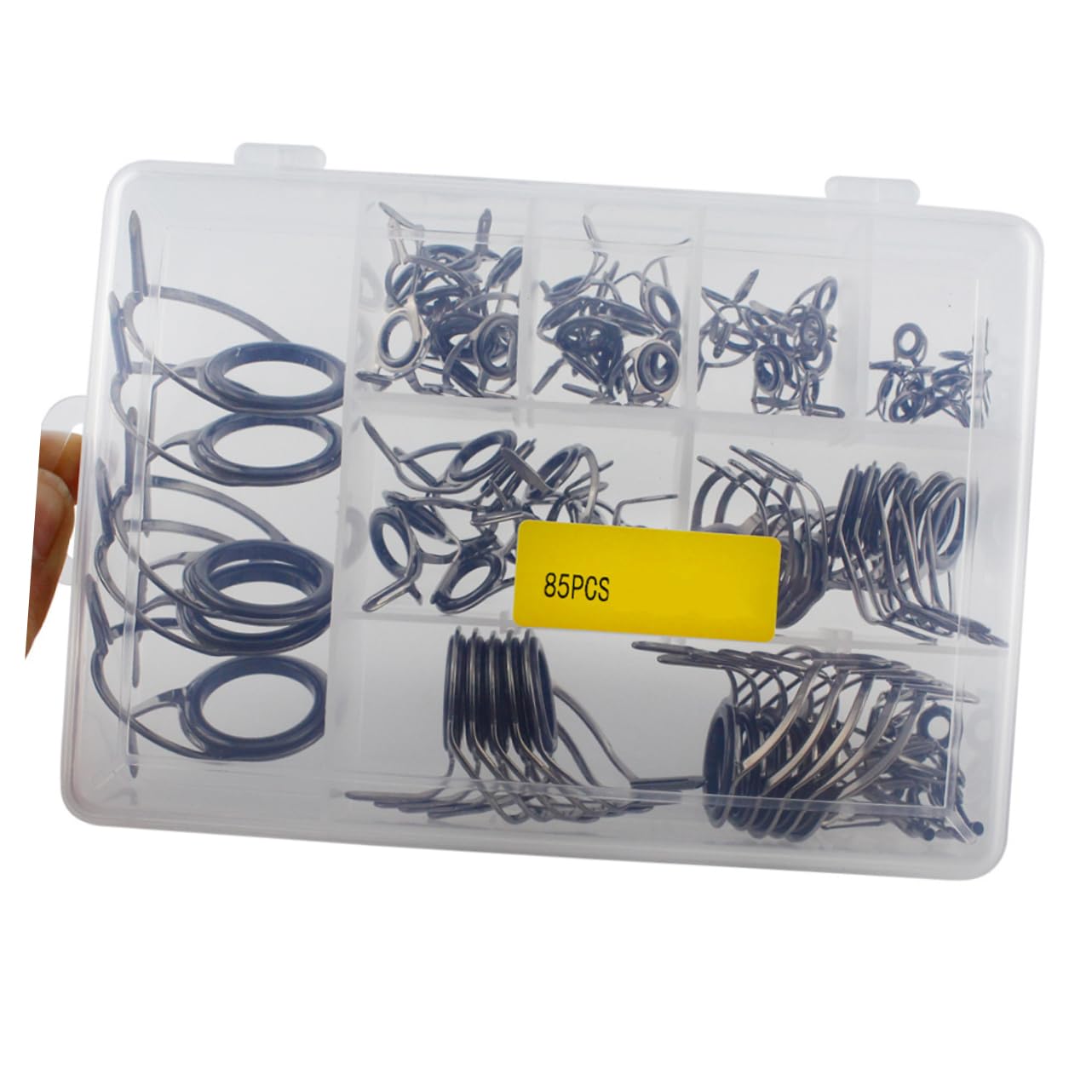 BESPORTBLE Kit de Réparation de Canne à Pêche 85 Pièces Céramique Noir