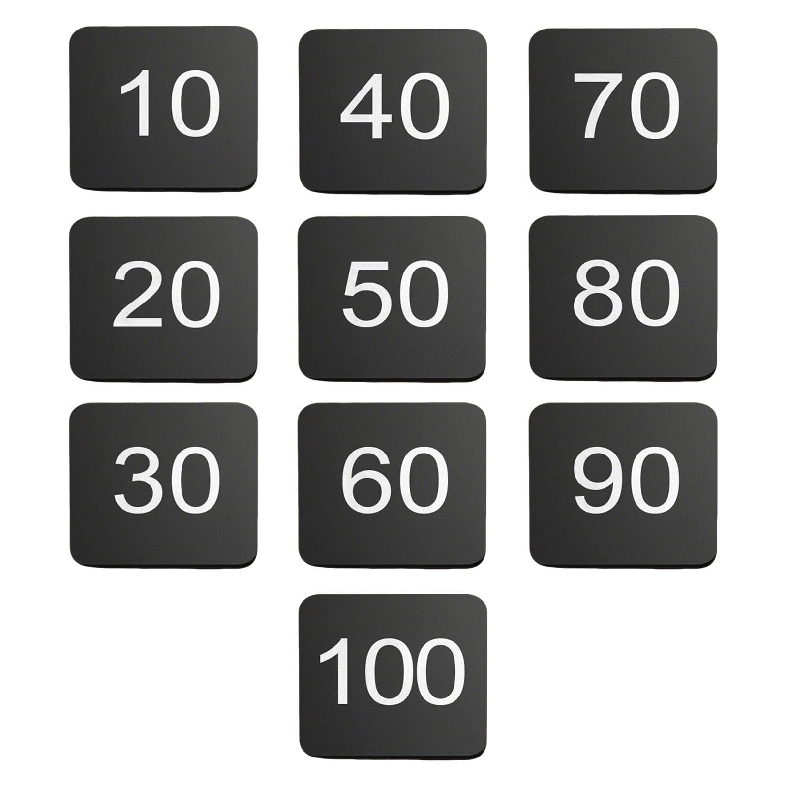 targhette portachiavi Targhe Numeriche In Acrilico Consecutivo 1-60 1-80 1-100, Etichetta Numerica Autoadesiva 5 X 5 9 X 6 12 X 8 CM(Black-1-80,L 8 CM W 8 CM)