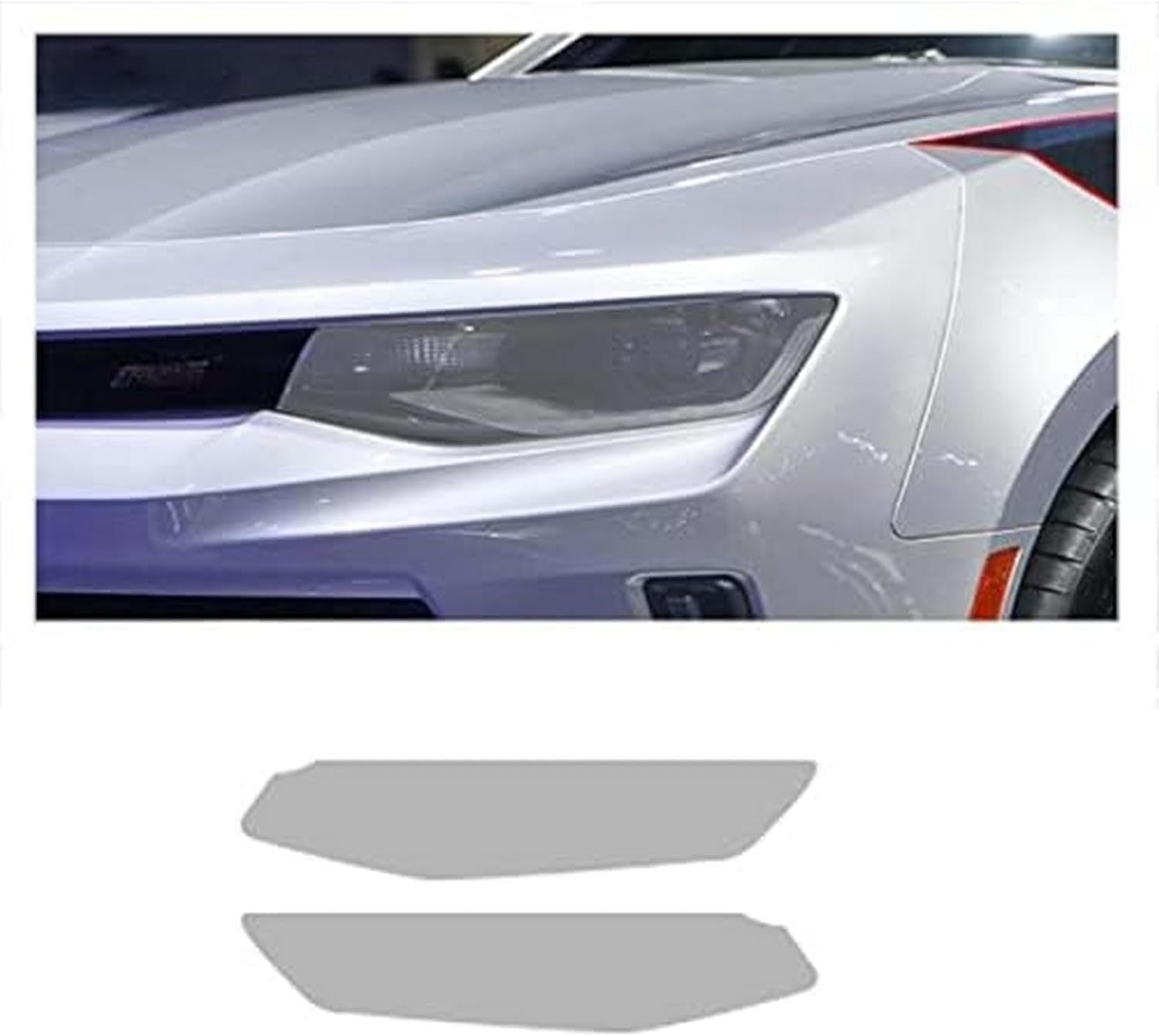 SamLng Car Front Light Film for Chevrolet for Camaro 2016 2017 Car Headlight Protective Film Front Light Transparent Blackened TPU Sticker Car Headlight Protective Film