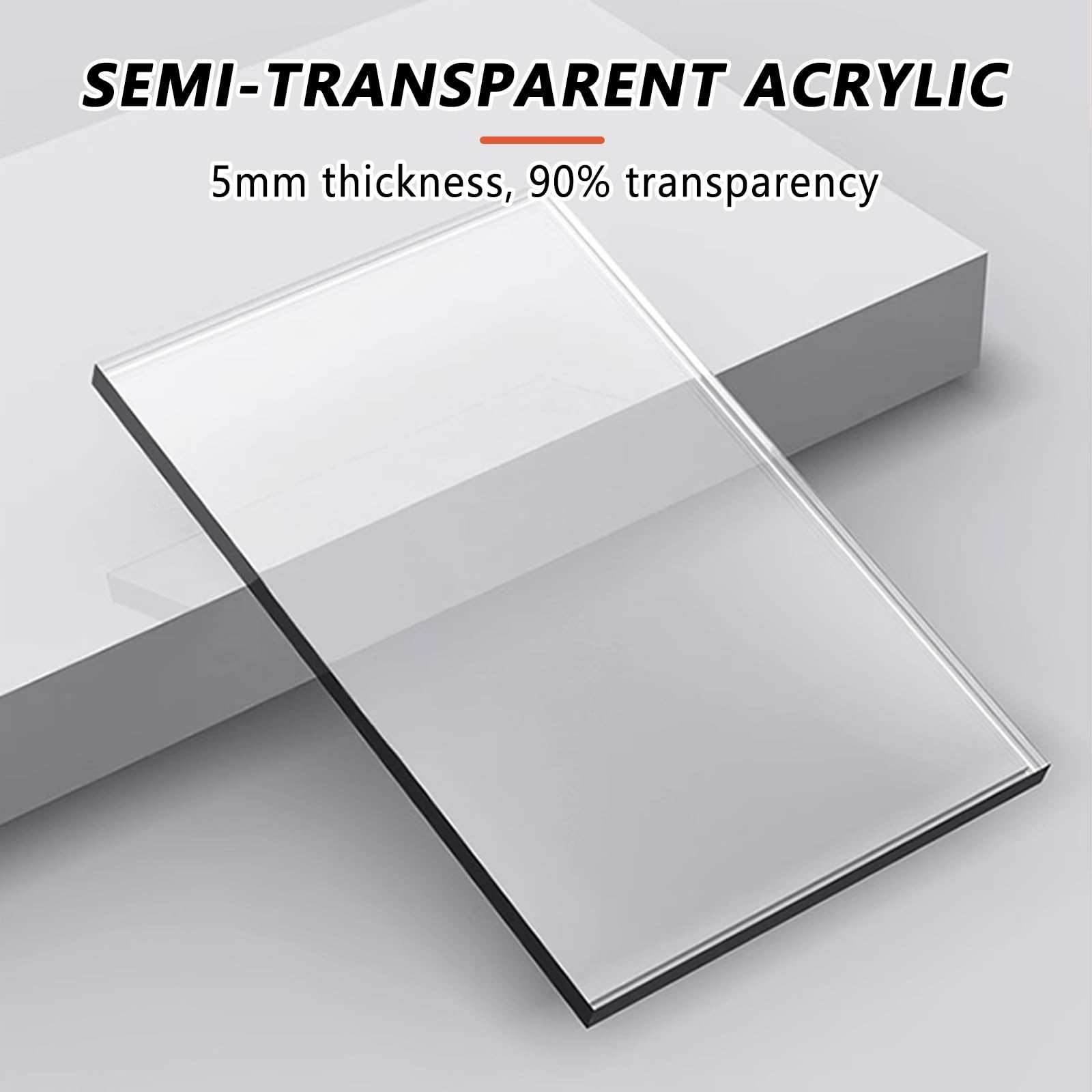Skrzynki z Akrylu do Ekspozycji Puste Dna Wytrzymałe Podpory z Akrylu Lekkie Bezszwowe Różne Rozmiary Szałowite i Chwytające Wzroku Style Kolorów(Light Red,20X20X30CM8X8X12IN)