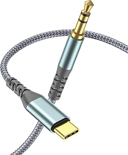 Aux to USB C 3.5mm Audio Cable(4ft),Type C to 3.5 Mm Headphone Aux Jack Cord for Car,Car Stereo Cord Compatible with Samsung Galaxy S22 S22+ S21 Dongle Google Speaker Ipad Pro