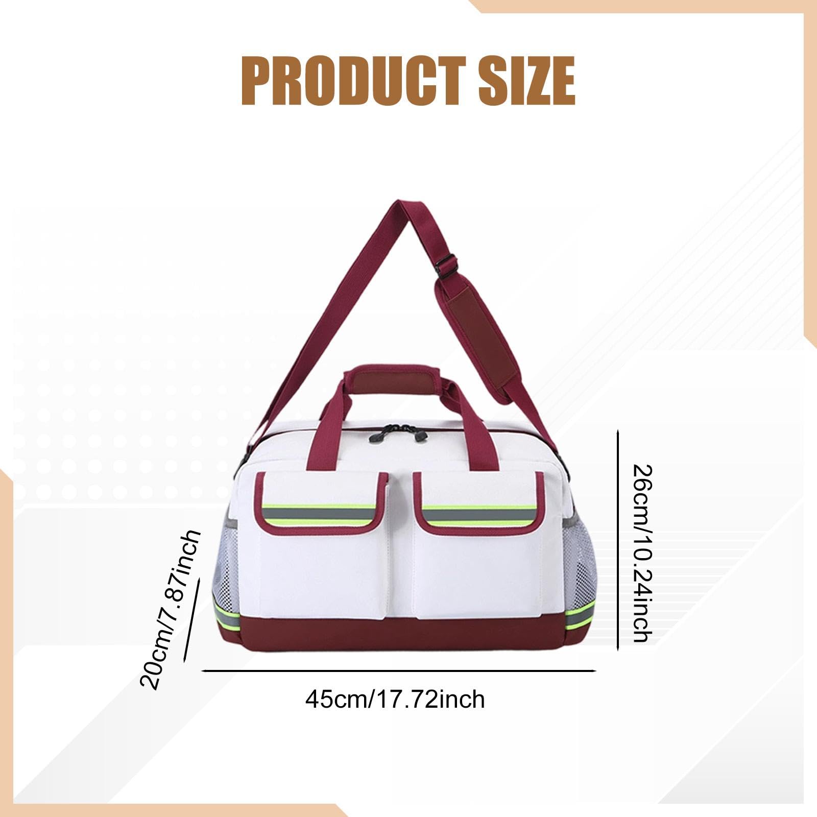 harayaa Große, Leere Erste-Hilfe-Tasche, wasserabweisend, leicht, Organizer, Notfalltasche für Ersthelfer, geeignet für Haushalt, Outdoor-Aktivitäten, Wandern
