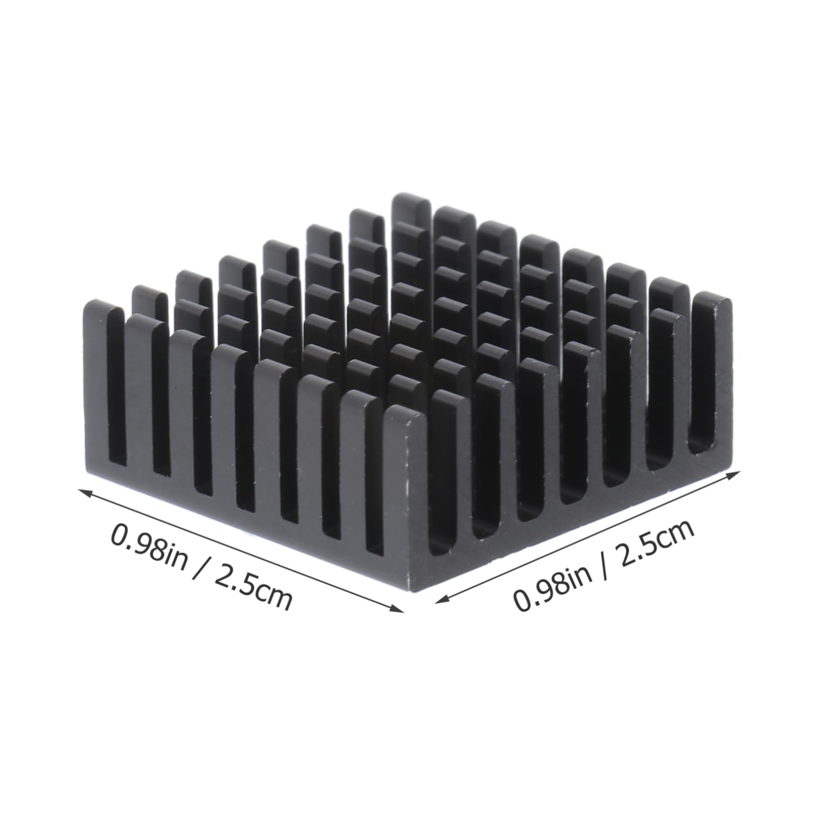 FONDOTIN 10Pcs Aluminum Heat Sink Cooling Radiator Reliable Heat Dissipation for Electronics Easy Installation Durable Anodized Finish