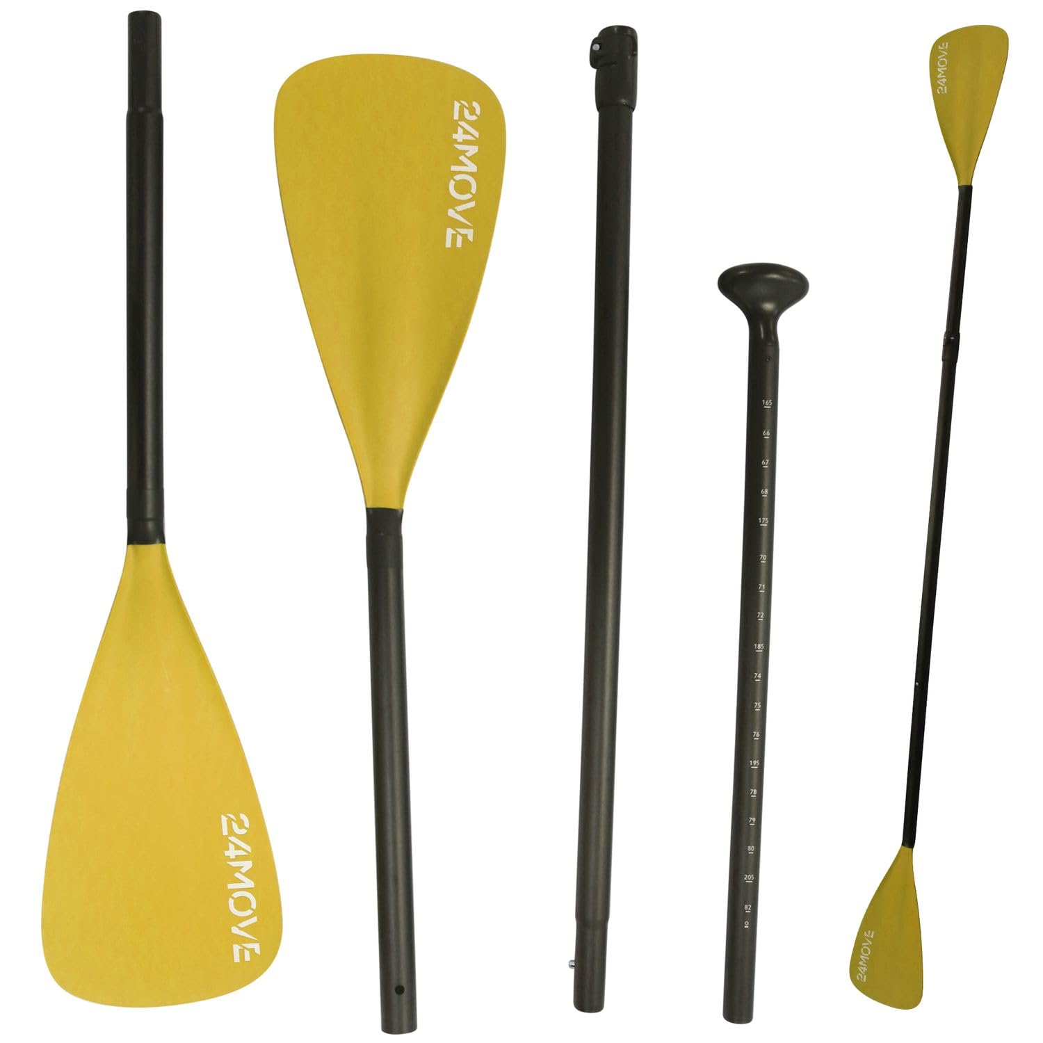 24MOVE® Paddel Doppelpaddel 2 in 1 Teleskoppaddel Stechpaddel und Einzelpaddel