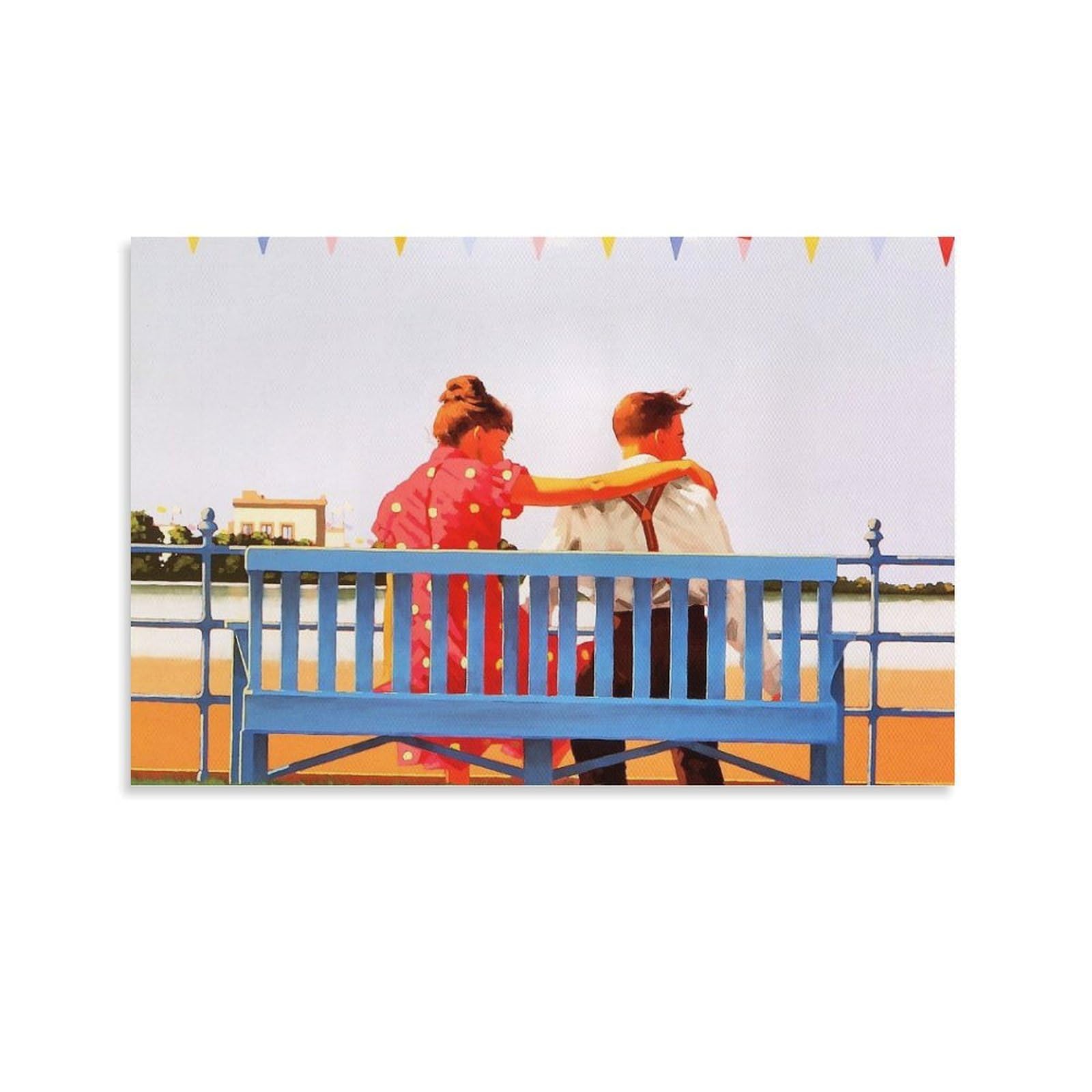 Lovers And Others Strangers by jack_vettriano Wall Art Prints Poster Canvas Wall Art Prints Poster Photo Picture Painting Posters Room Decor 08x12inch(20x30cm) — image 1