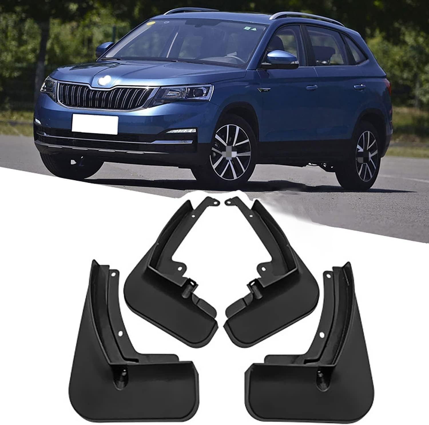 WeiYH No Drill Mud Flaps for Car Front Rear Wheel for Skoda KAMIQ 2018-2022