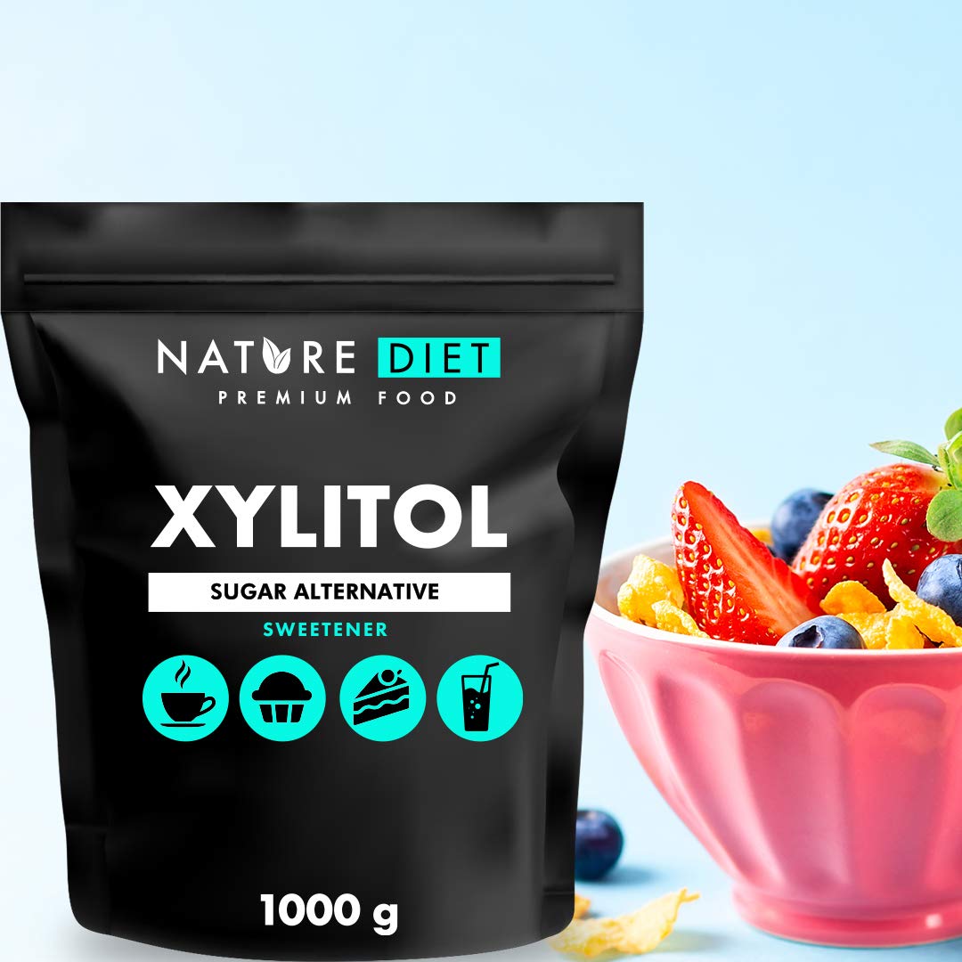Nature Diet Ksylitol Naturalny Cukier | 1000 g | Zdrowa Alternatywa dla Cukru, Niski Indeks Glikemiczny | Do Wypieków, Deserów i Napojów