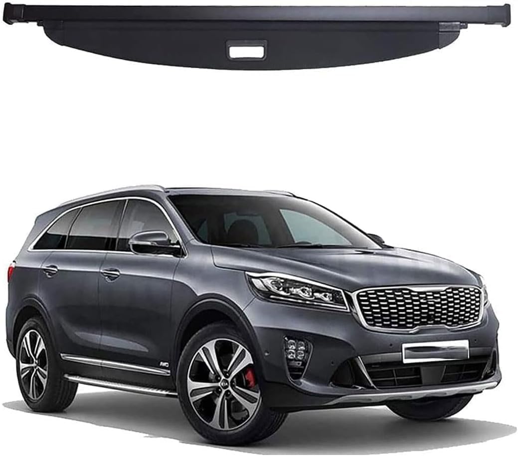 PANXUC Rear Boot Cargo Cover Curtain For KIA Sorento 2017 2018, Trunk Retractable Cargo Cover Shield Shade Curtain Partition Board Privacy Blinds