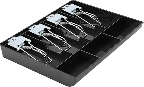 Miniatura 8 de Caja de cajero, bandeja de repuesto para caja registradora de efectivo con clip de metal, caja de cajero duradera y práctica para supermercado,