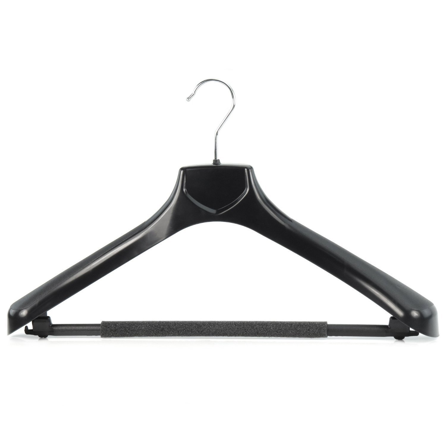 Hangerworld 10 Perchas 45cm Plástico Hombro Ancho Cuello Curvado Trajes Sastrerías Barra Antideslizante