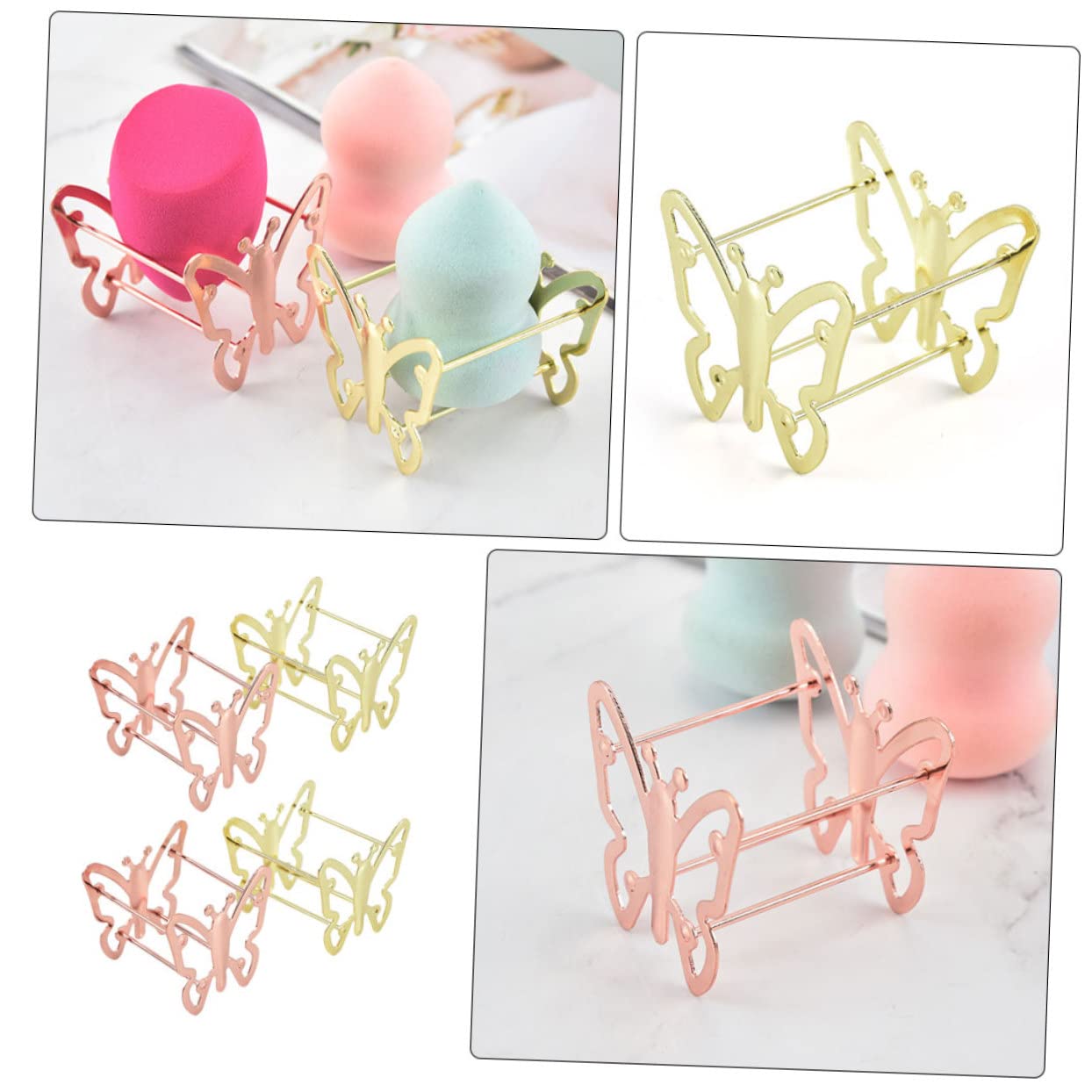 FRCOLOR 12pezzi Per Puff Makeup Rack Per Puff Per Asciugatura e Conservazione Colori Per