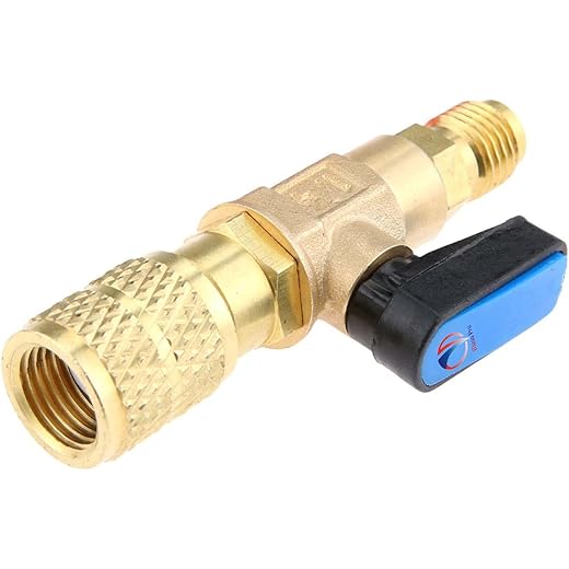 Mass Pro Refrigerant Ball Valve Adapter 1/4 SAE for Air Con