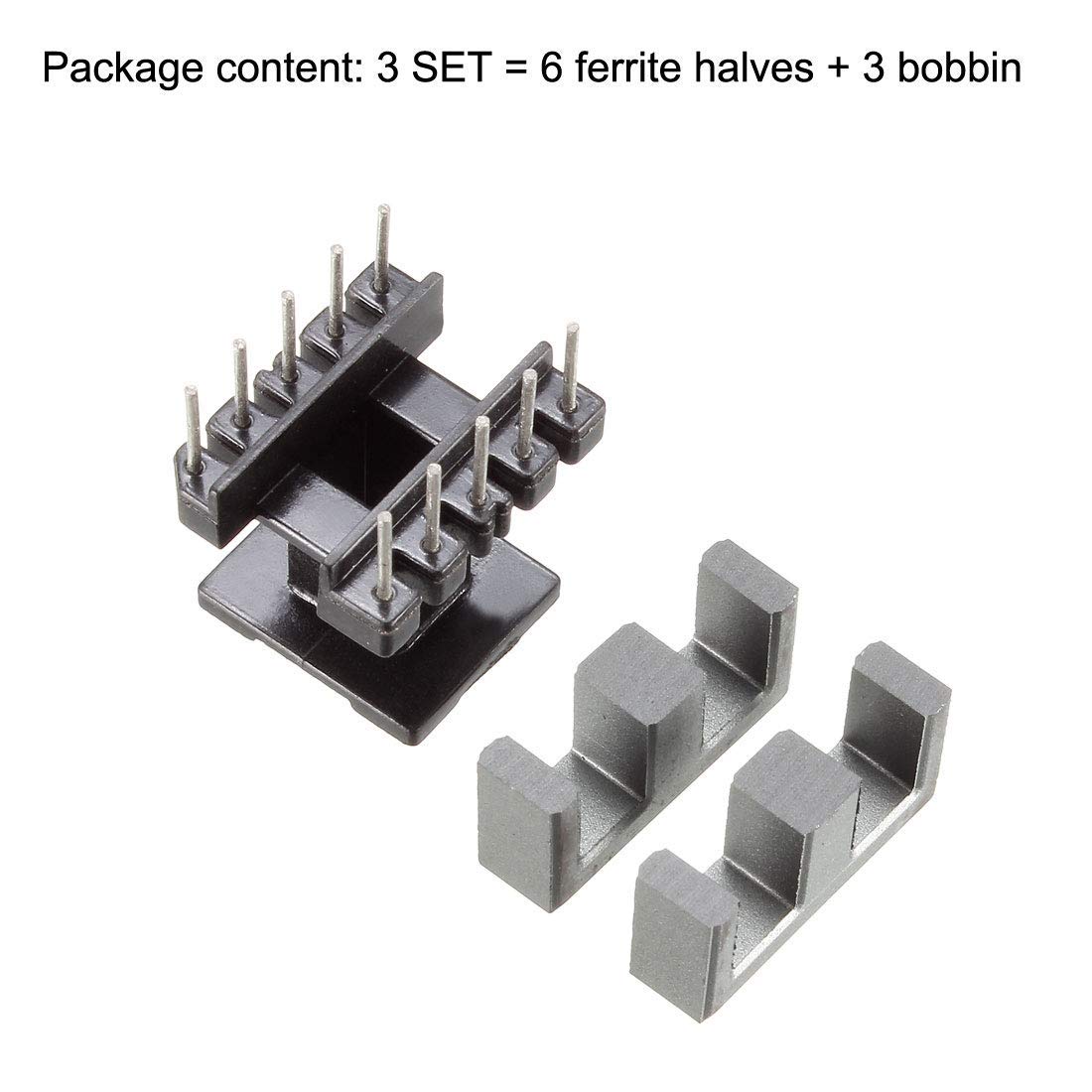 3 Sets EE16 Ferrit-Transformatorspule – 5+5 Pins, PC40, Vertikal – Für Schaltnetzteile & DC-DC-Wandler
