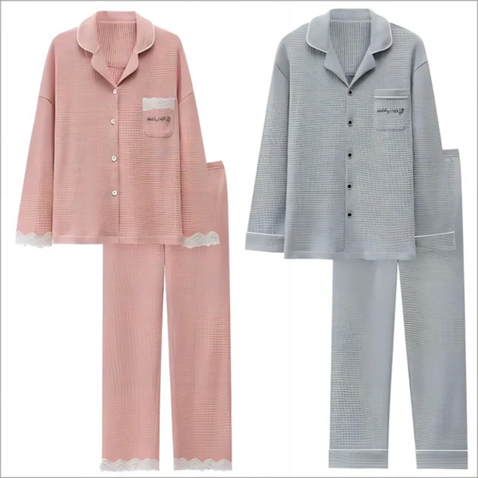 Pigiama 2 Set Pigiama Donna Pigiama Donna Cotone Pigiama Pigiama Donna Loungewear Set Biancheria Intima Uomini Nightie