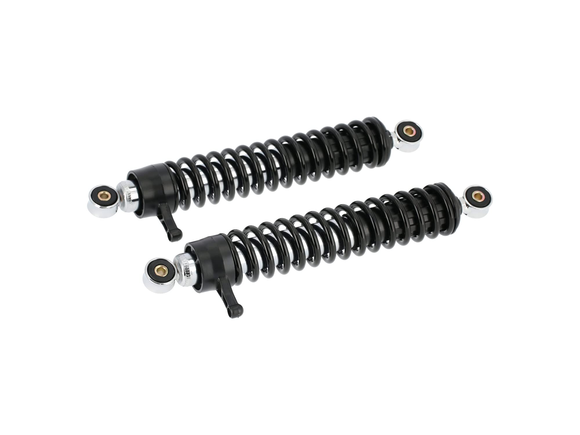ZT-Tuning Set: Federbeine 360mm, Feder schwarz, verstellbar - für Simson S50, S51, S70, S53, S83 Enduro