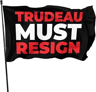 3x5 Ft Canada Trudeau Resign Flag Trudeau Worst Pm Ever Flag #Trudeauisacowardanner Flag I Love Canada Flag With 2 Metal Grommets Outdoor Flag