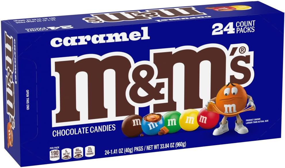 Caramel Chocolate Candy, Made with Real Caramel and Milk Chocolates, 24 Count, 1.41 oz Candy Gifts