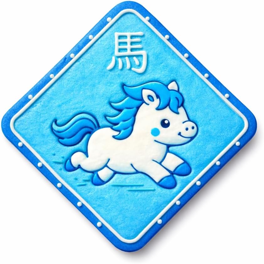 Chibi Pony Horse Chinese Zodiac Cookie Cutter & Stamp - 4x4" Fun Baking Set image 4